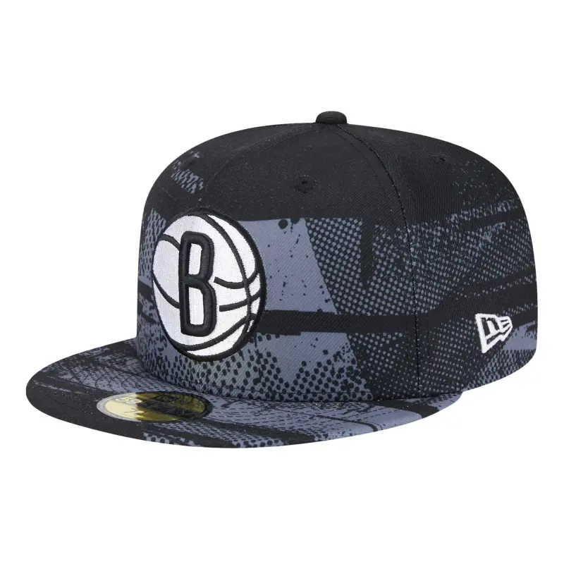 men8217s brooklyn nets new era black tip-off 59fifty fitted hat