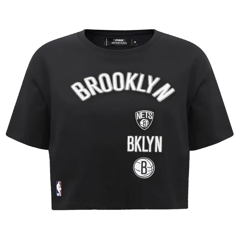 nba brooklyn nets retro classic womens boxy tee black